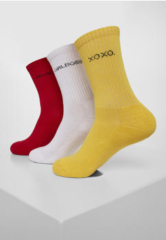 Urban Classics Wording Socks 3-pack (TB3306-02508-0038) yellow/red/white