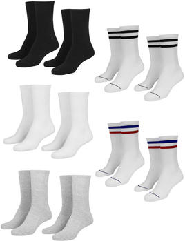 Urban Classics Sporty Socks 10-pack (TB3399-02492-0038) blk/wht/gry+wht/nvy/rd+wht/blk