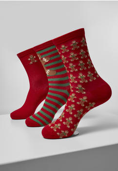 Urban Classics Christmas Gingerbread Lurex Socks 3-pack (TB3748-01667-0076) multicolor