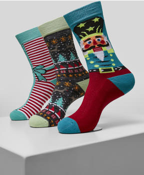 Urban Classics Christmas Nutcracker Socks 3-pack (TB3746-01667-0038) multicolor