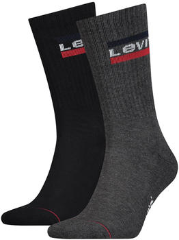 Levi's Regular Cut Sportswear Logo Socks black/grey