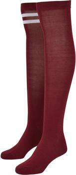 Urban Classics Ladies College Socks 2-pack (TB4641-00606-0076) burgundy