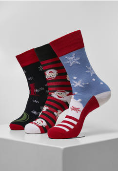 Urban Classics Santa Ho Christmas Socks 3-pack (TB4647-01667-0038) multicolor