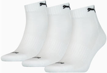 Puma Unisex Quarter-Socken mit Polsterung 3er-Pack weiß