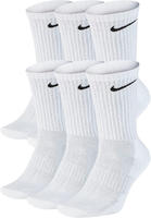 Nike SX7666-100, Nike Everyday Cushioned Training Crew Socks (6 Pairs) white male