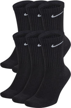 Nike 6-Pack Everyday Cushion Crew Socks (SX7667) black/black