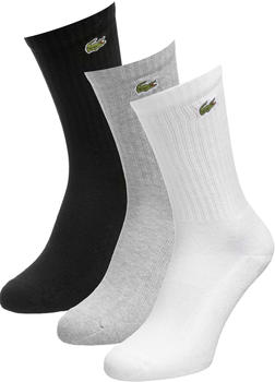 Lacoste SPORT High-Cut Socks 3-Pack (RA4182) grey/white/black