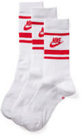 Nike Unisex Essential Crew 3er-Pack Socken Wei&szlig;/Rot...