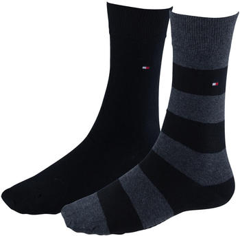 Tommy Hilfiger 2-Pack Rugby Socks (342021001) black