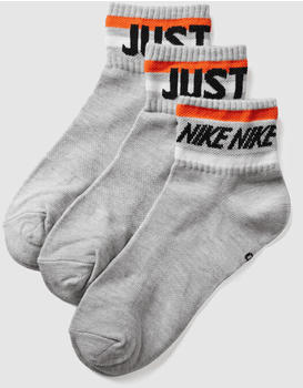 Nike Everydy Essential Ankle Socks 3-Pack (DX5080) grey heather/black/white/orange