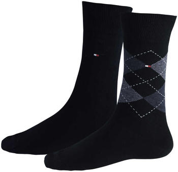 Tommy Hilfiger 2-Pack Check Socks (100001495) black