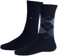 Tommy Hilfiger 2P Men Sock Check Marine Gr 39/42 Herren