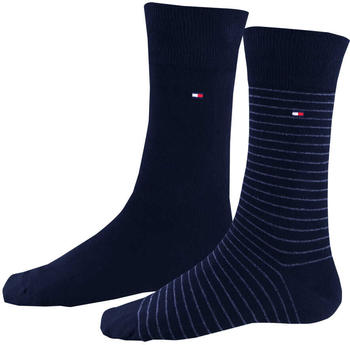 Tommy Hilfiger 2-Pack Small Stripes Socks (100001496-322) blue