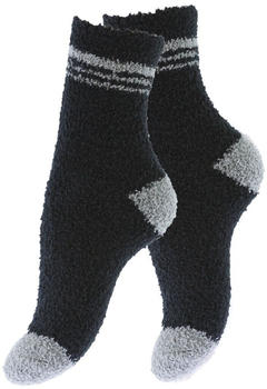 yenita 4 Paar flauschige Kuschelsocken (4014) schwarz/schwarz