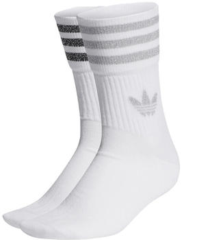 Adidas Mid-Cut Glitter Crew Socks 2-Pack grey