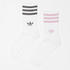 Adidas Mid-Cut Glitter Crew Socks 2-Pack white/bliss pink/black