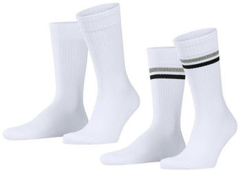 Esprit Tennis Stripe 2-Pack Herren Socken (17762-2020) white-mix