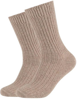 S.Oliver Online Women hygge cashmere Socks 2p (S20688000-8300) sand melange