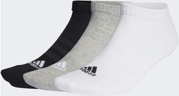 Adidas Cushioned Low-Cut Socks 3 Pairs medium grey heather/white/black (IC1333)