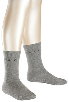 Esprit Socks Foot Logo 2-Pack light greymel. (19041)