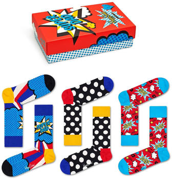 Happy Socks Father's Day Socks Gift Box 3-Pack Super Dad