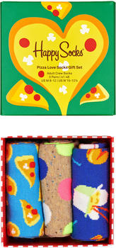 Happy Socks 3-Pack Pizza Love Socks Gift Set (XPZL08-0200)