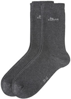S.Oliver Basic Socks 2 Pack (S20002) anthracite