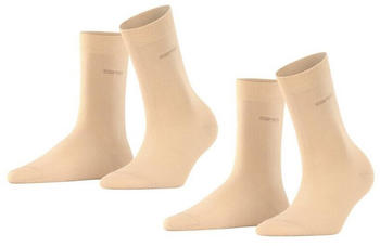 Esprit Basic Easy 2-Pack Damen Socken (18699-4011) cream