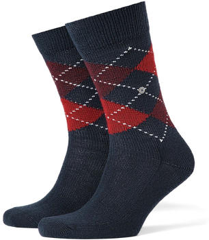 Burlington Socken Preston (24284) dunkelblau/rot