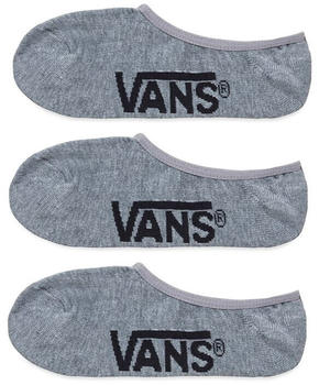Vans Classic Super No Show Socks (3 Pack) heather grey