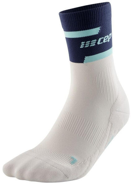 CEP Bloom Socks running Mid Cut blue/off white