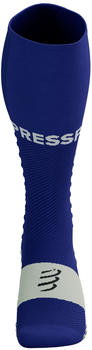 Compressport Full Run Socken (SU00004B) blau/weiß