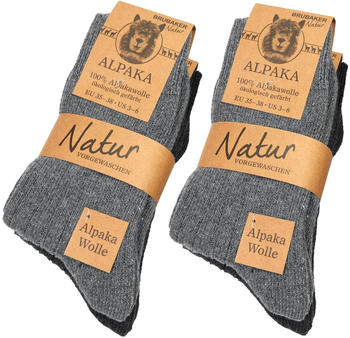 Brubaker Alpaka-Socken grau 2