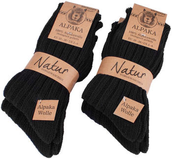 Brubaker Alpaka-Socken schwarz
