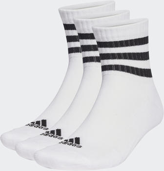 Adidas 3-Stripes Cushioned Sportswear Mid-Cut Socks 3 Pairs white (HT3456)