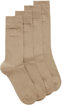 Hugo Boss Mittelhohe Socken aus elastischem Baumwoll-Mix im Zweier-Pack (50388437) beige