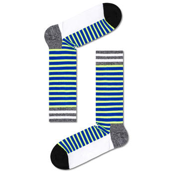 Happy Socks Neon Stripe Thin Crew Socks (ATNST299) light blue