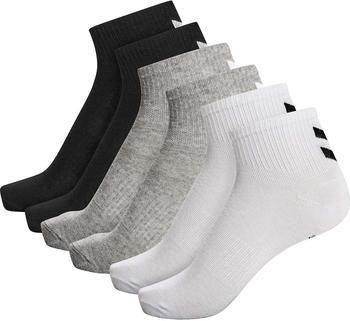 Hummel Chevron 6-Pack Mid Cut Socks (213252) white/black/grey