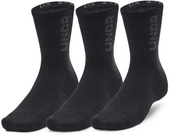Under Armour UA 3-Maker 3-Pack Mid-Crew Socks (1373084) black