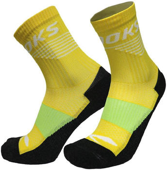 Brooks England High Point Crew Socks lemon/chrome