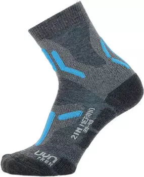 UYN Woman Trekking 2IN Merino Socks mid grey/turquoise