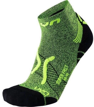 UYN Laufsocken Run Super Fast gelb-schwarz meliert
