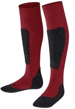 Falke Active Ski K KH Wolle Funktionsmaterial warm dick Paar Skisocken rot