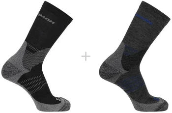 Salomon X Ultra Access Crew 2er-Pack Socken grau schwarz