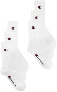 Champion Unisex Basics 6er-Pack Crew wei&szlig;