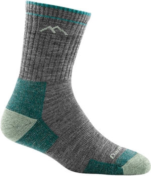 Darn Tough Hiker Micro Crew Midweight Polsterung Wandersocken grau