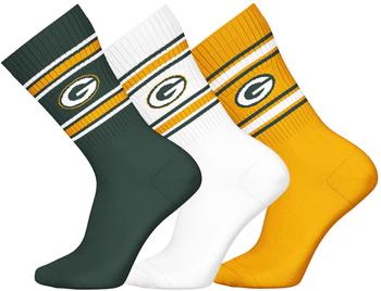 NFL 3er-Pack Crew Socken grün weiß gelb