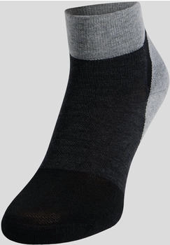 Odlo The Performance Wool Quarter Socken schwarz grau