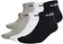 Adidas Uni Quarter Socken 6er Pack Linear Cushioned Ankle Logo gepolstert schwarz grau weiß