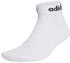 Adidas Uni Quarter Socken 6er Pack Linear Cushioned Ankle Logo gepolstert schwarz grau weiß